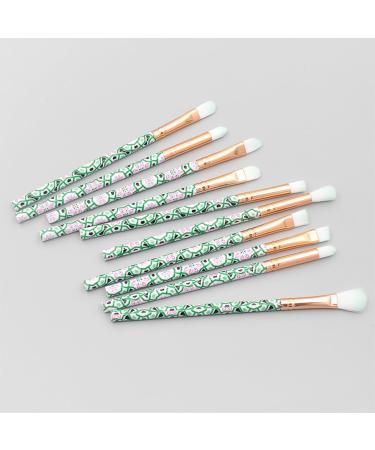 Housoutil 10pcs Green Supplies Hair Handle Beauty Eye Plastic Care Eyeshadow Cosmetic Makeup - Buy Online on GoSupps.com