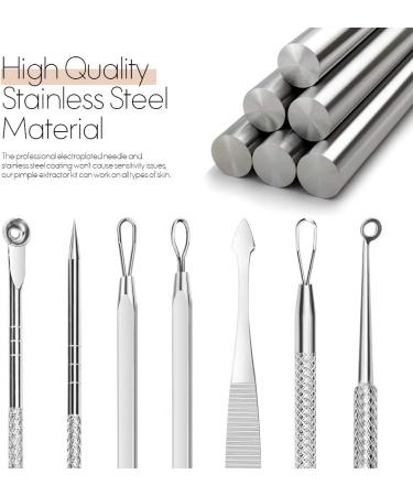 Teenitor 7 in 1 Pimple Blackhead Remover Extractor Tool Kit - Professional Acne Treatment for Nose and Face Skin - Buy Online on GoSupps.com