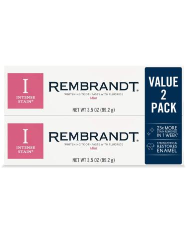 Rembrandt Intense Stain Toothpaste Mint 3.5 Oz (Pack of 2)