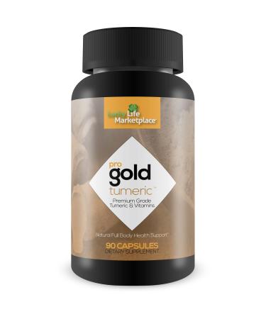 Pro Gold Turmeric - Premium Grade Turmeric & Vitamins - Phytonutrient & Antioxidant Rich Formula - Promote Mobility & Joint Health - Support Healthy Immune System - Promote Circulation & Bone Health