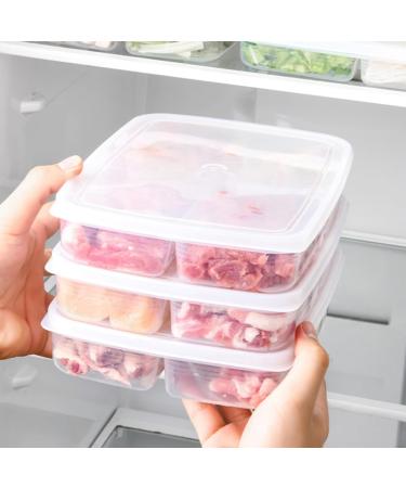 2pcs Box Refrigerator Storage Box Fridge Stackable Produce Saver Clear Meat Container Food Fruit - Buy Online on GoSupps.com