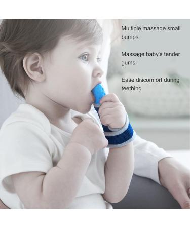 Buy Blue Silicone Baby Finger Protection Ring | Thumb Sucking Stopper & Breathable Wristband for Toddlers | International Shipping Available - Buy Online on GoSupps.com