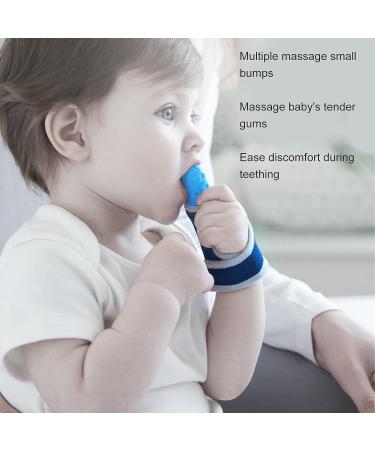 Stop Sucking Glove - Soft Teether Finger Guard for Children - Thumb Sucking Stop (Blue) - Buy Online on GoSupps.com