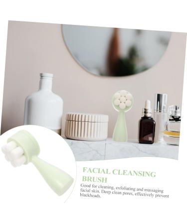  Didiseaon Facial Brush Facial Washer Manual Facial Brush Standing Facial Brush Manual Facial Brush Facial Pore Cleanser Plum Pattern Silica Gel - Buy Online on GoSupps.com