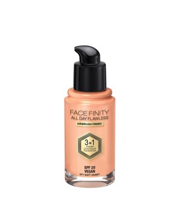 Max Factor Face-Finity All Day Flawless 3 In 1 SPF 20 Foundation Makeup for Women  No. 77 Soft Honey  30ml Soft Honey 1 Ounce (pack of 1)