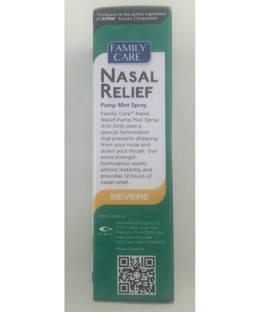 2 Pack Family Care Nasal Relief Anti-Drip Pump Mist with Oxymetazoline HCl - Buy Online on GoSupps.com