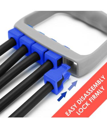 Buy 5-Grade Adjustable Chest Expander - Multifunctional Resistance Exercise Rope with 5 Detachable Elastic Bands for Fitness & Yoga - International Shipping Available - Buy Online on GoSupps.com