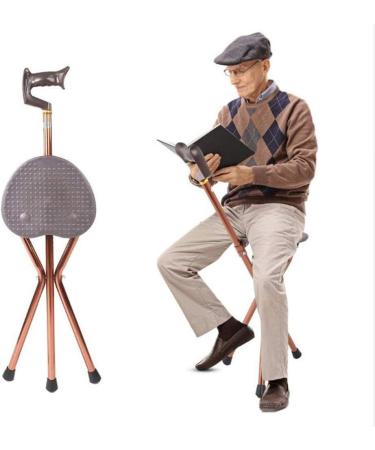 Walking Stick Seat Folding Walking Sticks Folding Stool Multi-Function Handle Lighweight Aluminium Height Adjustable Max User Weight 200kg Surprise Gift - Buy Online on GoSupps.com