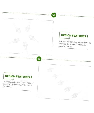 WRITWAA 100Pcs Disposable Replacement Tips for Ear Washer Medical Grade Ear Wax Cleaning Tool for Safe and Irrigation Fits All Ear Environmental Protection Design - Buy Online on GoSupps.com