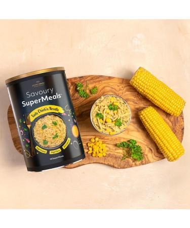 The Protein Works Savoury SuperMeals Vegan & High Protein 900g - Tasty Chick n Noodle | 10 Meals with 26 Vitamins and Minerals - Buy Online on GoSupps.com
