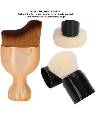 Makeup Brush Curve Yellow Black Portable Foundation Brush for Women Girls - Buy Online on GoSupps.com