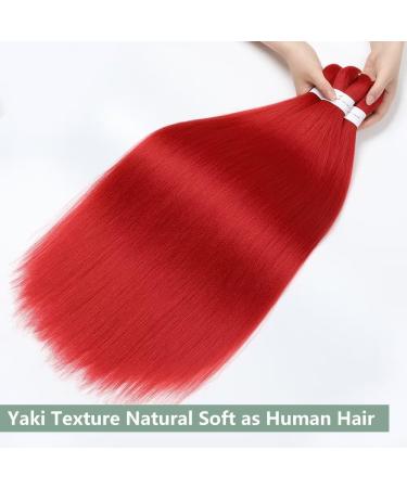 YDDM 20 Pre-Stretched Braiding Hair Extensions - 6 Pack Red Jumbo Braids for Artistic Hairstyles - Buy Online on GoSupps.com
