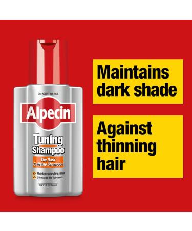 Alpecin Tuning Shampoo 200ml | Preserves Natural Hair Colour and Supports Natural Hair Growth | Dark Caffeine Shampoo to Cover Early Grey Hairs | Hair Care for Men Made in Germany 200 ml (Confezione da 1) - Buy Online on GoSupps.com