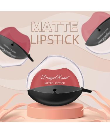 Velvety Lip Gloss Non-Stick Lip Gloss Waterproof Cosmetic Lip Glaze Long Lasting Makeup for Women Girls Matte Lipstick Set - Buy Online on GoSupps.com
