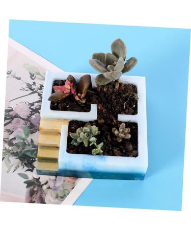NUOBESTY 2pcs Box Flower Pot Mold Silicone Molds Holder Molds Resin Silicone Die Crystal Epoxy Storage Box Whitex2pcs 10.6X10.6X3.3CMx2pcs - Buy Online on GoSupps.com