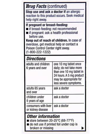 Perrigo Cetirizine Hydrochloride 10mg Tablets - 300 Count - Buy Online on GoSupps.com