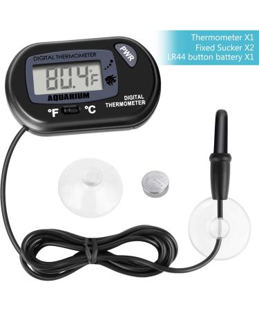 Neptonion Aquarium Thermometer - LCD Digital Fish Tank Temperature Monitor with Suction Cup for Reptiles - Buy Online on GoSupps.com