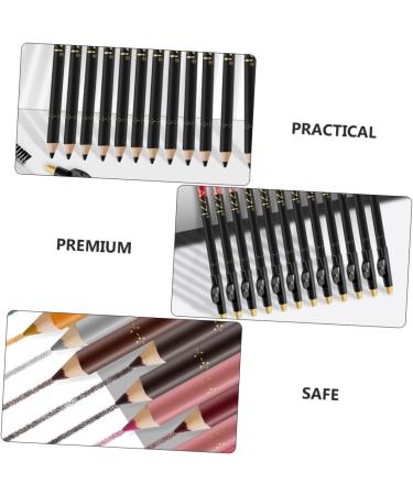 TOVINANNA 12pcs Lip Liner Eyeliner Waterproof Eyebrow Pen Gel Eyeliner Grey Pencil Makeup Tools Lasting Powder 1 count (Pack of 1) Assorted Color - Buy Online on GoSupps.com