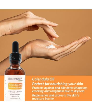 Nascentials Calendula Oil (Calendula officinalis) | Infused in Sunflower Oil |Made in Canada | For Skin Hair and Product Making (60ml (2oz)) 1 count (Pack of 1) - Buy Online on GoSupps.com