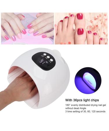 UV-LED Nail Lamp 72W | Fast-Drying Gel Nail Polish Dryer with 36 Light Chips & 3 Time Settings | Professional Nail Art Tool (EU) - Buy Online on GoSupps.com