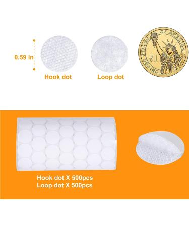1200pcs Self Adhesive Dots - Sticky Back Hook and Loop Coins (0.59) for School, Office & Home - Arts & Crafts Mounting - Buy Online on GoSupps.com