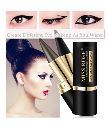 Aaiffey Gel Eyeliner Set - Waterproof Smudge Proof Eye-liner Pencil for Women - Long-Lasting Matte Black/Brown (04 Black + 03 Brown) - Buy Online on GoSupps.com