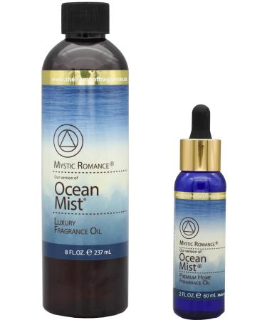 The Home of Fragrances - Set of 2 Bottles of Fragrance Oils - 2oz & 8oz (Ocean Mist)