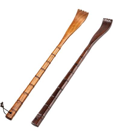 2PCS 19in Wooden Back Scratchers for Adults | Itching Relief | Handheld Bamboo Scratches for Men & Women - Buy Online on GoSupps.com