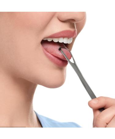 Stainless Steel Tongue Scraper for Adults - 2 Pack Metal Tongue Cleaners for Fresh Breath & Oral Hygiene - Buy Online on GoSupps.com