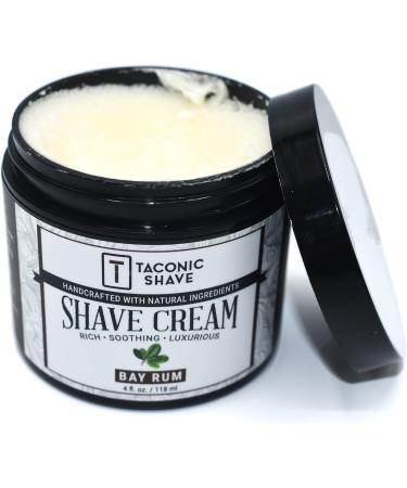Taconic Shave All Natural Bay Rum Shave Cream for Men - Moisturizing 4 oz Shaving Cream Tub with Skin Soothing Ingredients - Ideal for All Skin Types - International Shipping Available - Buy Online on GoSupps.com