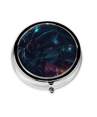 The Girl in The Dreamround Pill Box 3 Compartment Round Pill Box Organizer #Portable Travel Pill Box for Traveling.