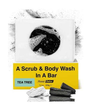 Lumin Men's Charcoal Body Soap - Premium Quality Bar Soap for Men - Natural Nourishing and Cleansing - Best Soap for Men with Activated Charcoal - Ideal for All Skin Types Body Bar