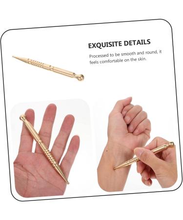 Buy Lurrose Beauty Stick Acupuncture Pen | Self-Massage Acupress Rod & Gua Sha Scraping Device | Pressure Point Relief | Metal Brass Acupuncture Rod for Body - Buy Online on GoSupps.com