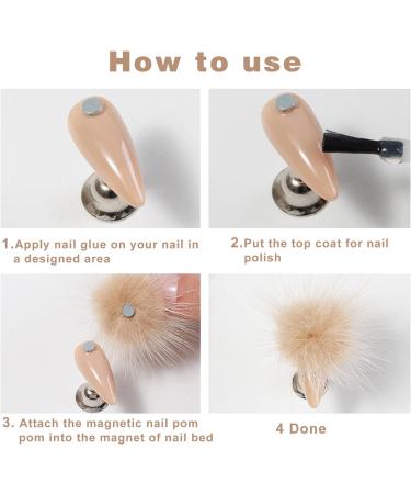 12 Colors Mixed Detachable Nail Art Decortaions 3D Charms Nail Poms Decorate Nail Art DIY Fluffy Plush Ball for Nail Magnetic Nail Pom Poms - Buy Online on GoSupps.com