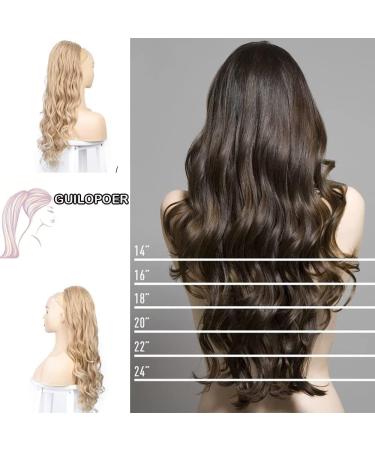 Guilopoer Wrapped Ponytail 55 cm Long Curly Hairpiece Braid Clip in Ponytail Wavy Curly Synthetic Hair Extension for Women (4/30) - Buy Online on GoSupps.com