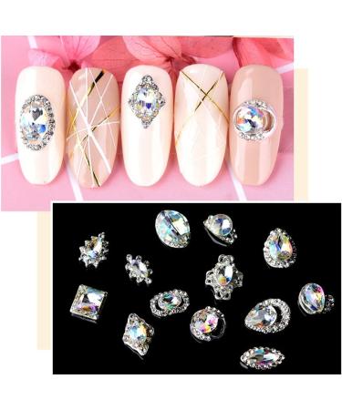 1 Box Mixed 3D Nail Art Gold Hollow Nail Studs 3D Punk Metal Rivet Sea Shell Nail Art Jewels Decoration Wheel Manicure 3D Decorations Ocean Nail Deco (01) - Buy Online on GoSupps.com