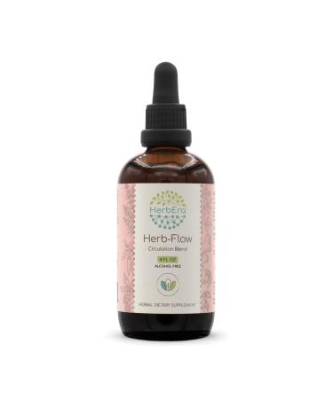 HerbEra Herb-Flow B120 Alcohol-Free, Concentrated Liquid Drops: Cayenne Pepper, Eleuthero Root, Ginger Root, Ginkgo Leaf, Rosemary Leaf, Wildcrafted: Prickly Ash Bark. Circulation Blend 4 Fl Oz 4 Fl Oz (Pack of 1)