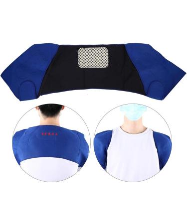 Premium Self-Heating Neck and Shoulders Pain Relief Pad - Adjustable Elastic Warm Shoulder Care (Blue) | International Shipping Available - Buy Online on GoSupps.com