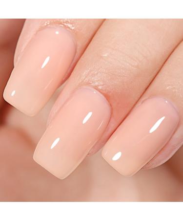 AILLSA Nude Gel Nail Polish Jelly Gel Nail Polish 15 ML Nude Pink Translucent Nail Polish Soak Off UV/LED Lamp Color Gel Nail Varnish for Valentine's Day Gift Nail Art French Manicure DIY at Home Light Nude - Buy Online on GoSupps.com