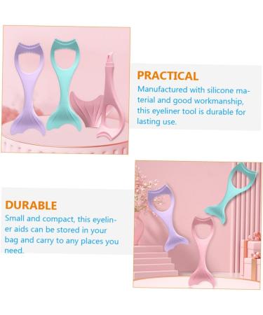 NOLITOY 2pcs Tool Wing for Applicator Comb Women Shape Stamp Eyeliner Pink Makeup Girls Stencil 15X5.7CMx2pcs Pinkx2pcs - Buy Online on GoSupps.com