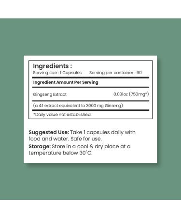 SONA Siberian Ginseng Capsule - 1000mg Veg Capsules 90 Count (Pack of 1) - Buy Online on GoSupps.com