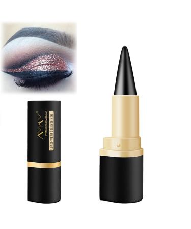 Ayky Long Wear Gel Eyeliner Rationalu Gel Eyeliner White Eyeliner For Waterline Black Liquid Eyeliner Natural Black Eyeliner Cream Waterproof (#4)