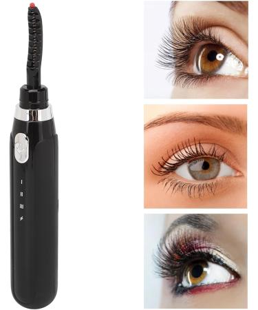 Qukaim Heated Lash Curler Heated Eyelash Curler Professional Intelligent Electric Lash Curler 3 Gears Temperature Rechargeable Black - Buy Online on GoSupps.com