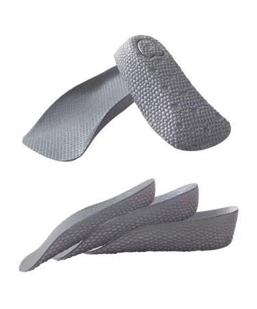 2 Pairs Unisex Height Increase Insoles Heel Lifts for Shoes Heel Lift Inserts That Make You Taller Heel Lifts for Achilles Tendonitis and Leg Length Discrepancy 1.4" Height 1.4 Inch Gray