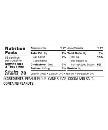 PBfit Chocolate Peanut Butter Powder - Extra Chocolatey, All-Natural Powdered Spread, 5g Protein - 30 oz - Buy Online on GoSupps.com