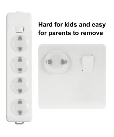 PandaEar Outlet Plug Covers(52 Pack) Clear Child Proof Electrical Protector Safety Caps with Adult Easy Release Concave Design - Buy Online on GoSupps.com
