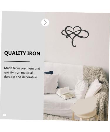 PRETYZOOM 1pc Iron Pendant Home Decor Locket Heart Symbol Loving Heart Pendant Wall Hanging Household 45x39cm Black - Buy Online on GoSupps.com