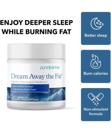 Juvenon Dream Away The Fat Nighttime Support with Melatonin Grains of Paradise & Chromium Relaxation & Metabolism Support While You Rest 30 Capsules (15 Servings) - Buy Online on GoSupps.com