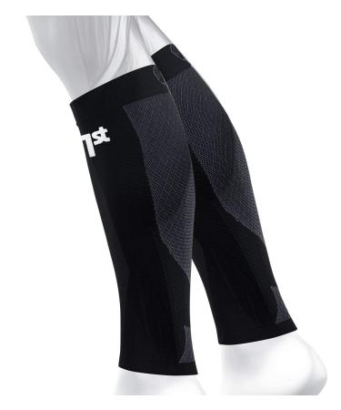 OS1st CS6 Compression Leg Sleeves (Two Sleeves) Relieve shin splints  Reduce Muscle Cramps  Improve Circulation and Enhance Recovery Black Medium