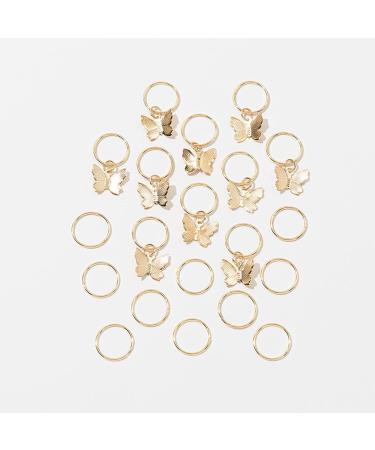 20PCS Hair Beads For Women Braids Jewelry For Hair Dreadlocks Accessories Metal Gold Silver Clips For Hair Braiding Beard Decoration For Girls Women one color B - Buy Online on GoSupps.com